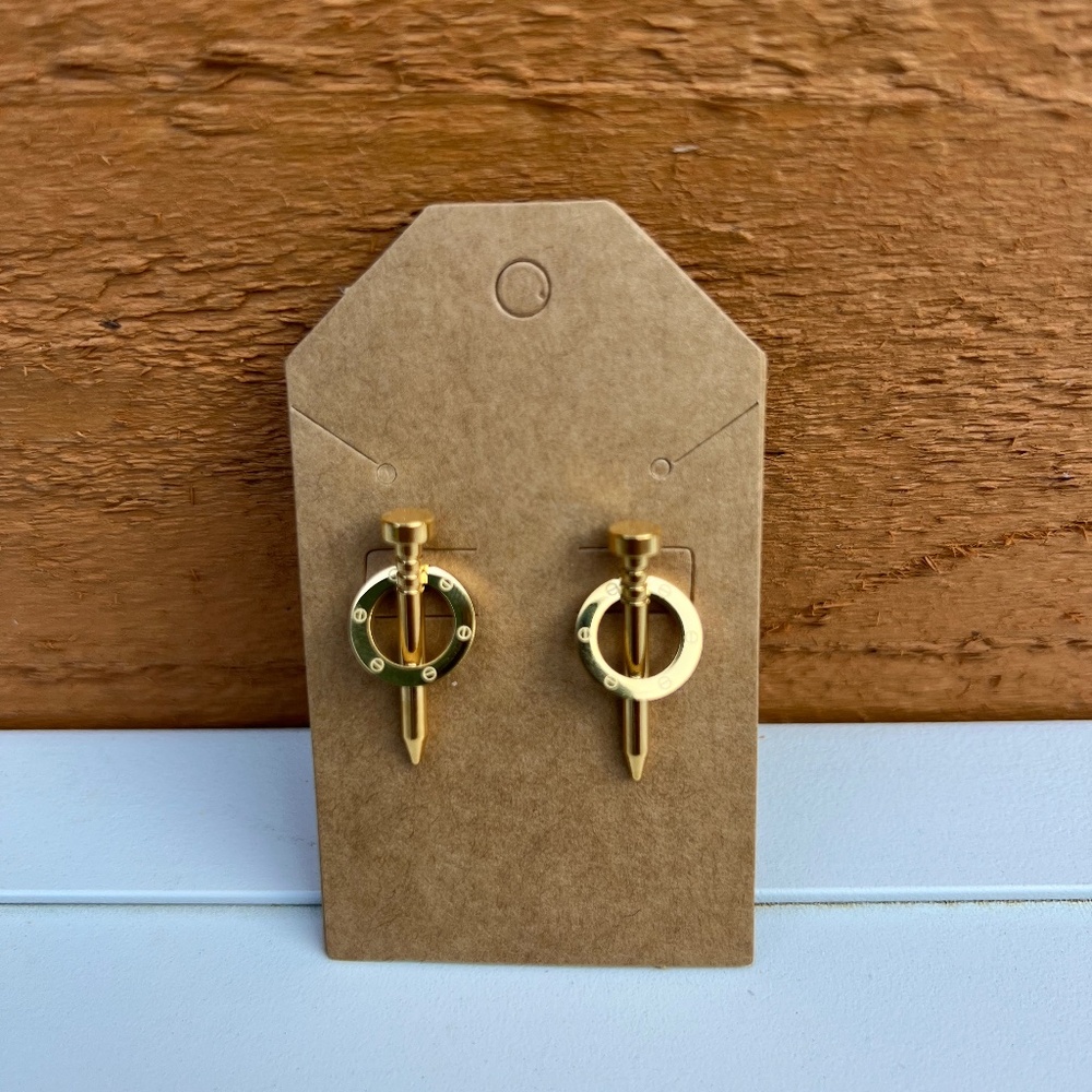 Gold Screw-Inspired Earrings